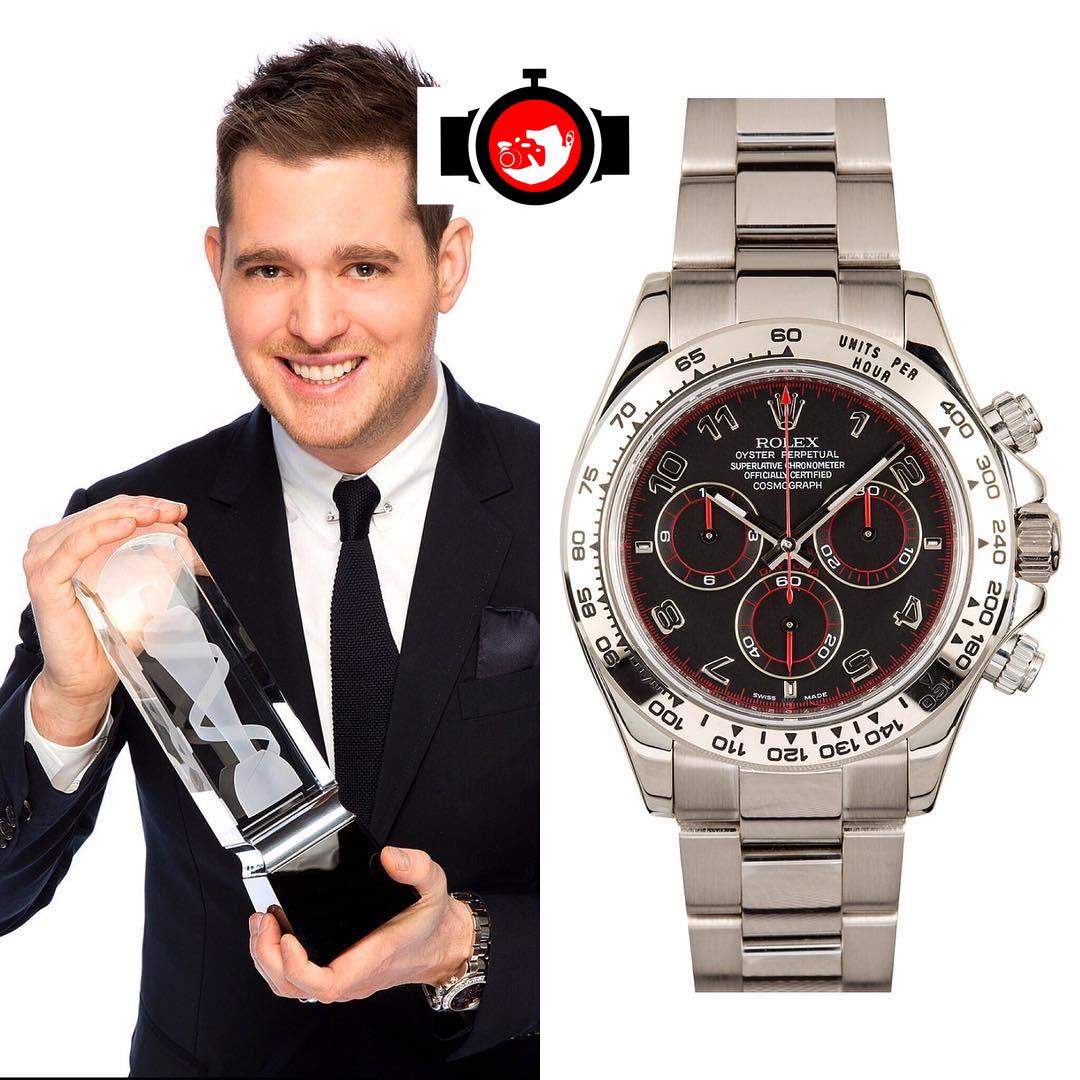 singer Michael Buble spotted wearing a Rolex 116509