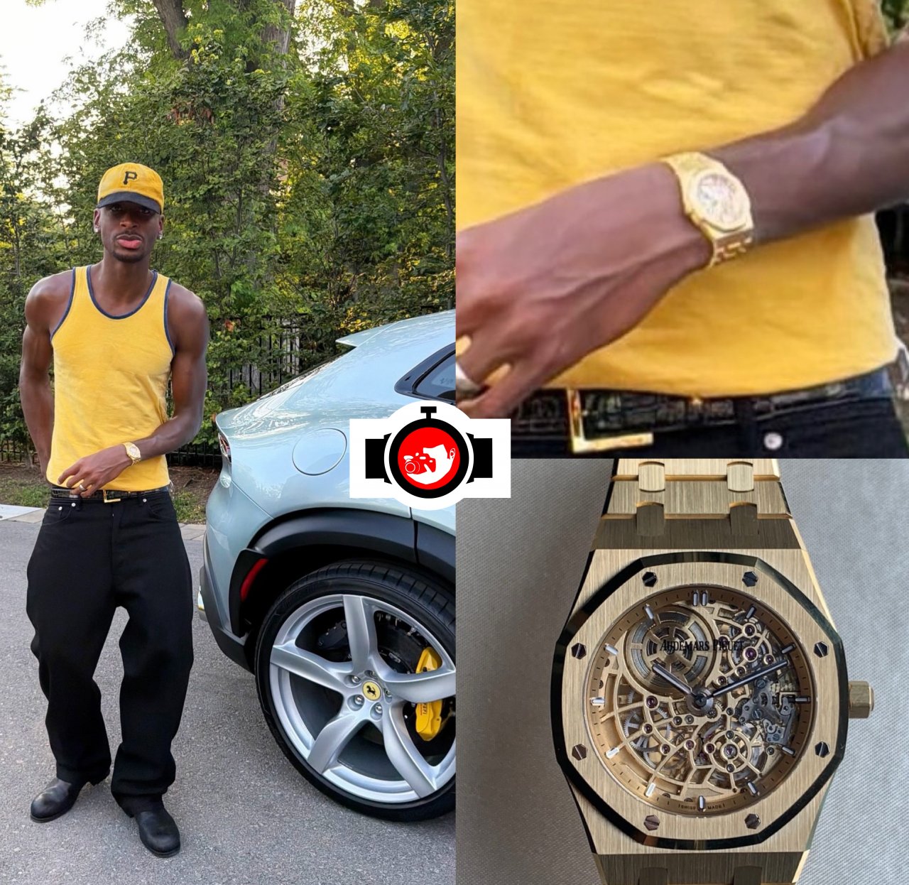 basketball player Shai Gilgeous-Alexander spotted wearing a Audemars Piguet 16204BA.OO.1240BA.01