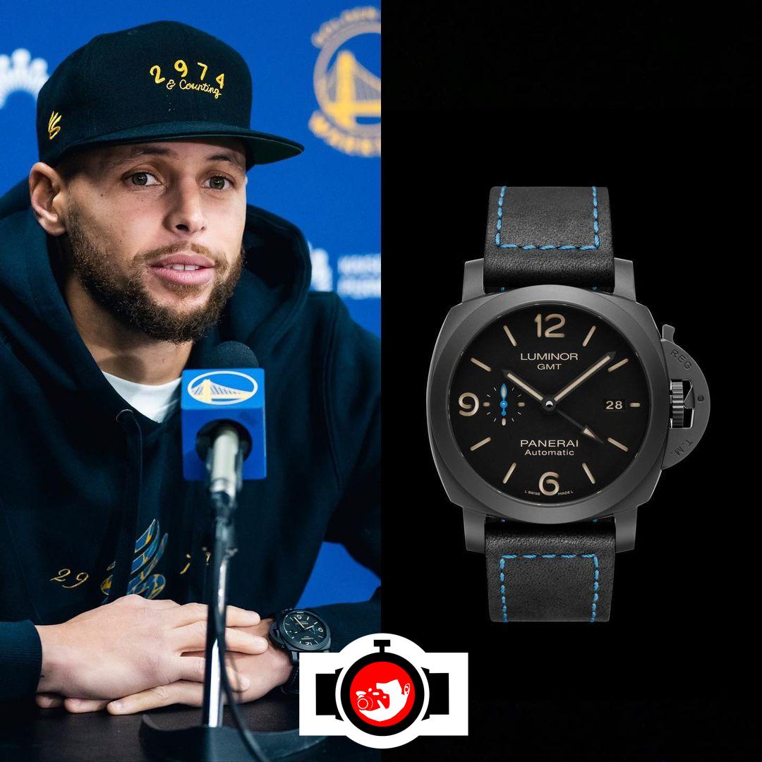 basketball player Stephen Curry spotted wearing a Panerai PAM01441