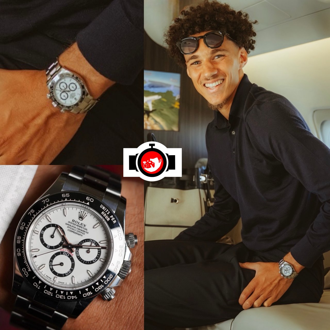 Maghnes Akliouche Spotted Wearing Rolex Cosmograph Daytona Ref. 126500LN 'Panda' Dial