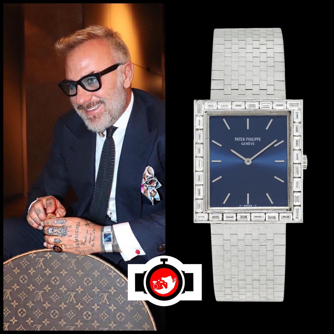 business man Gianluca Vacchi spotted wearing a Patek Philippe 3540