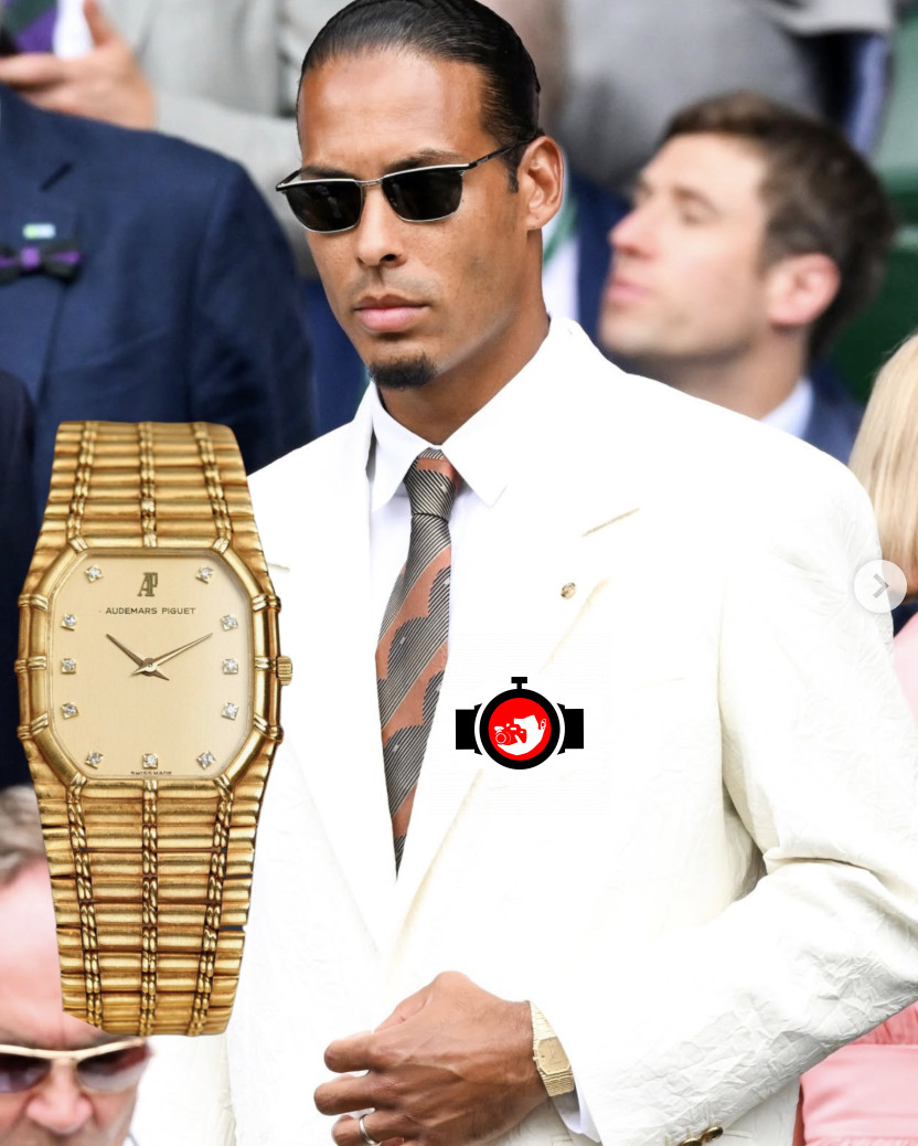 footballer Virgil van Dijk spotted wearing a Audemars Piguet 67650BA.ZZ.1261BA.01