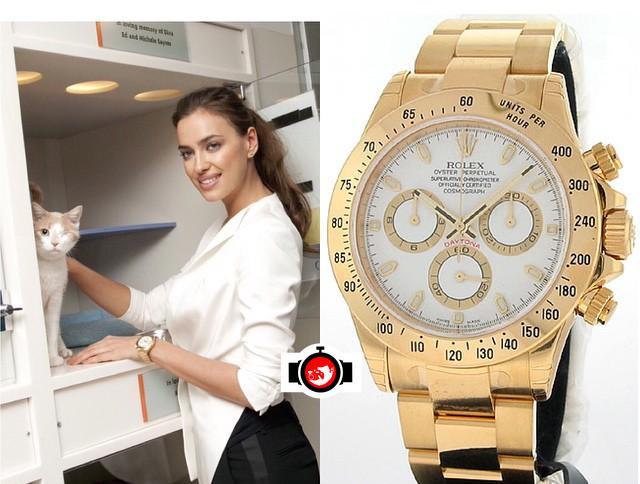 model Irina Shayk spotted wearing a Rolex 