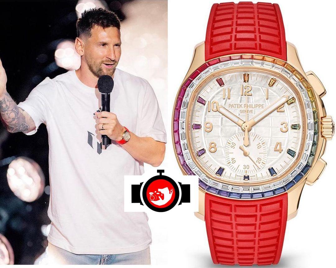 footballer Lionel Messi spotted wearing a Patek Philippe 7968/300R