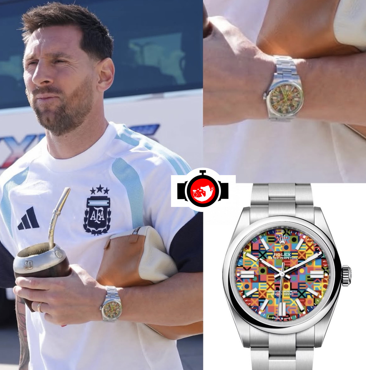 footballer Lionel Messi spotted wearing a Rolex 134300-0010