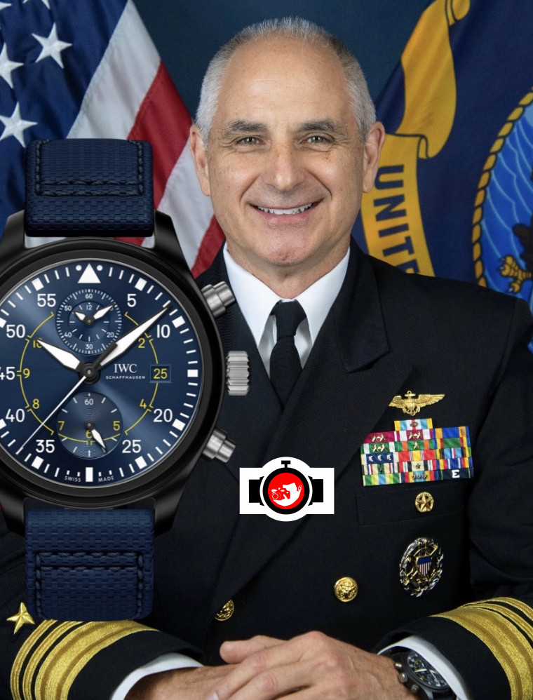 pilot Vice Admiral Douglas C. Verissimo spotted wearing a IWC IW389101