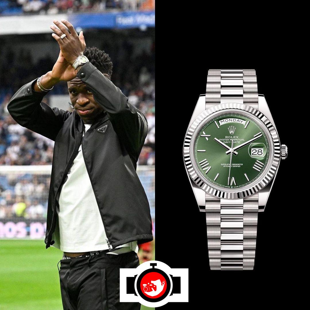 Vinicius Junior's Green Rolex Day-Date 228239 is a High-End Timepiece