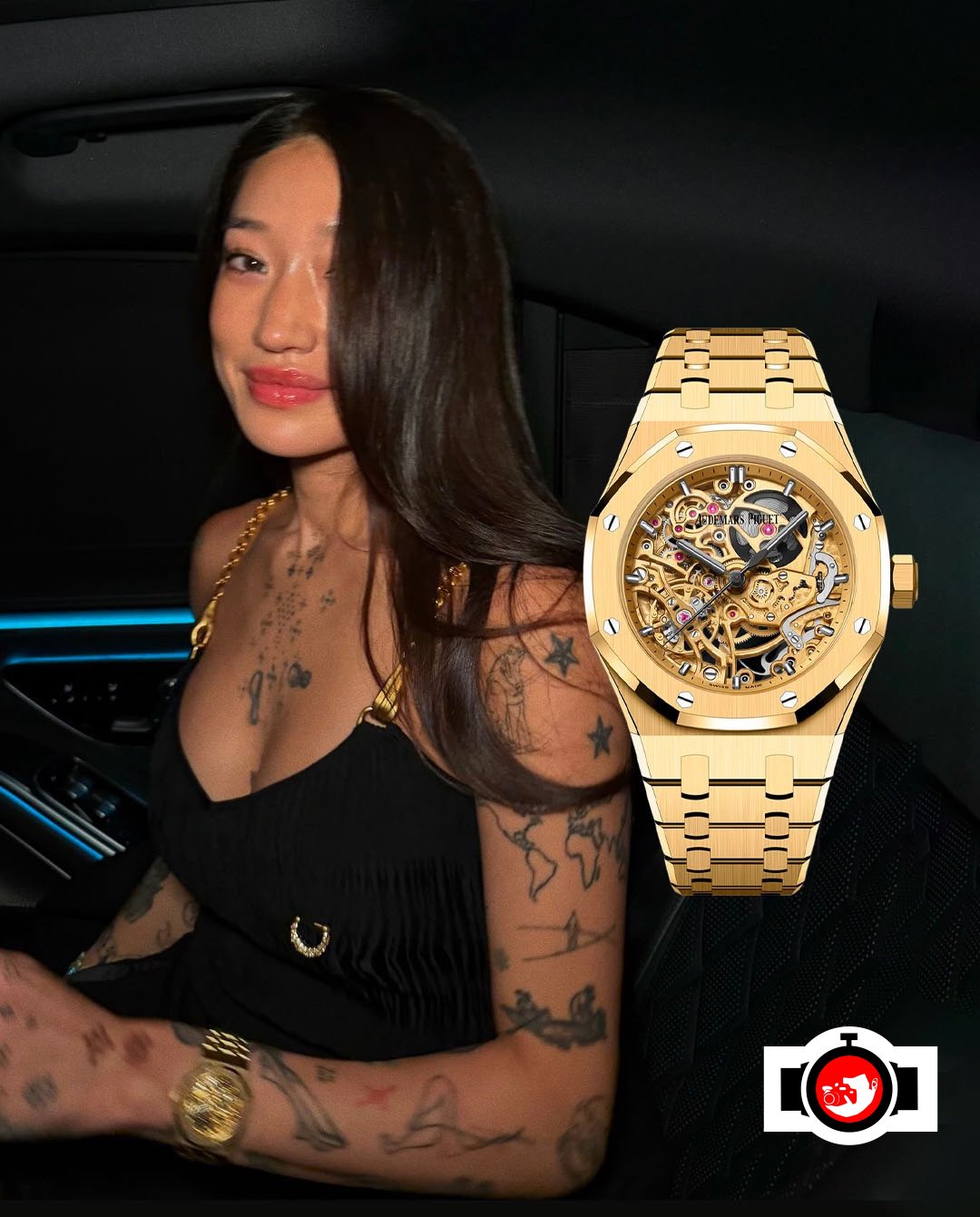 music producer, rapper Peggy Gou spotted wearing a Audemars Piguet 15467BA.OO.1256BA.01