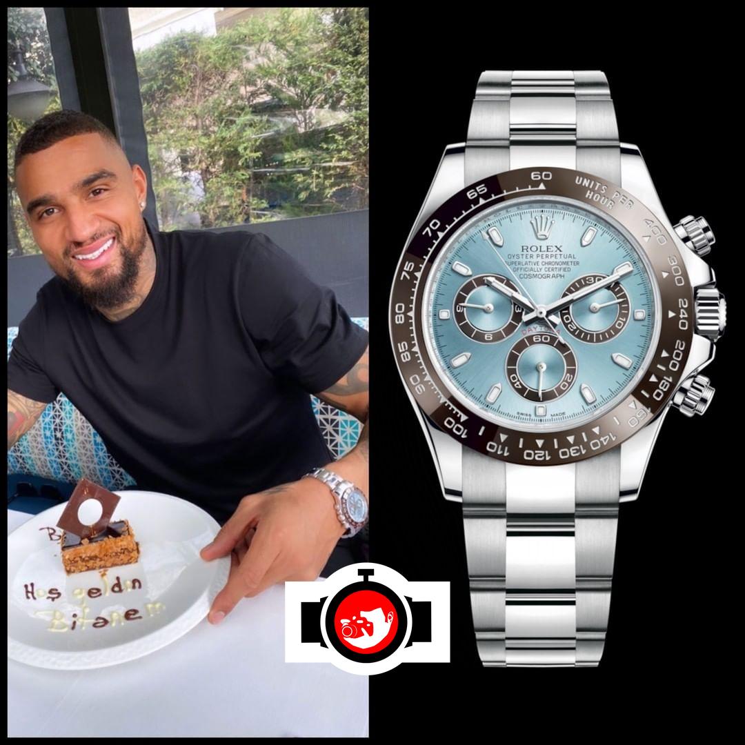footballer Kevin Prince Boateng spotted wearing a Rolex 116506