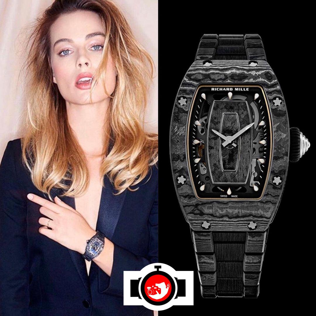 actor Margot Robbie spotted wearing a Richard Mille RM-07-01
