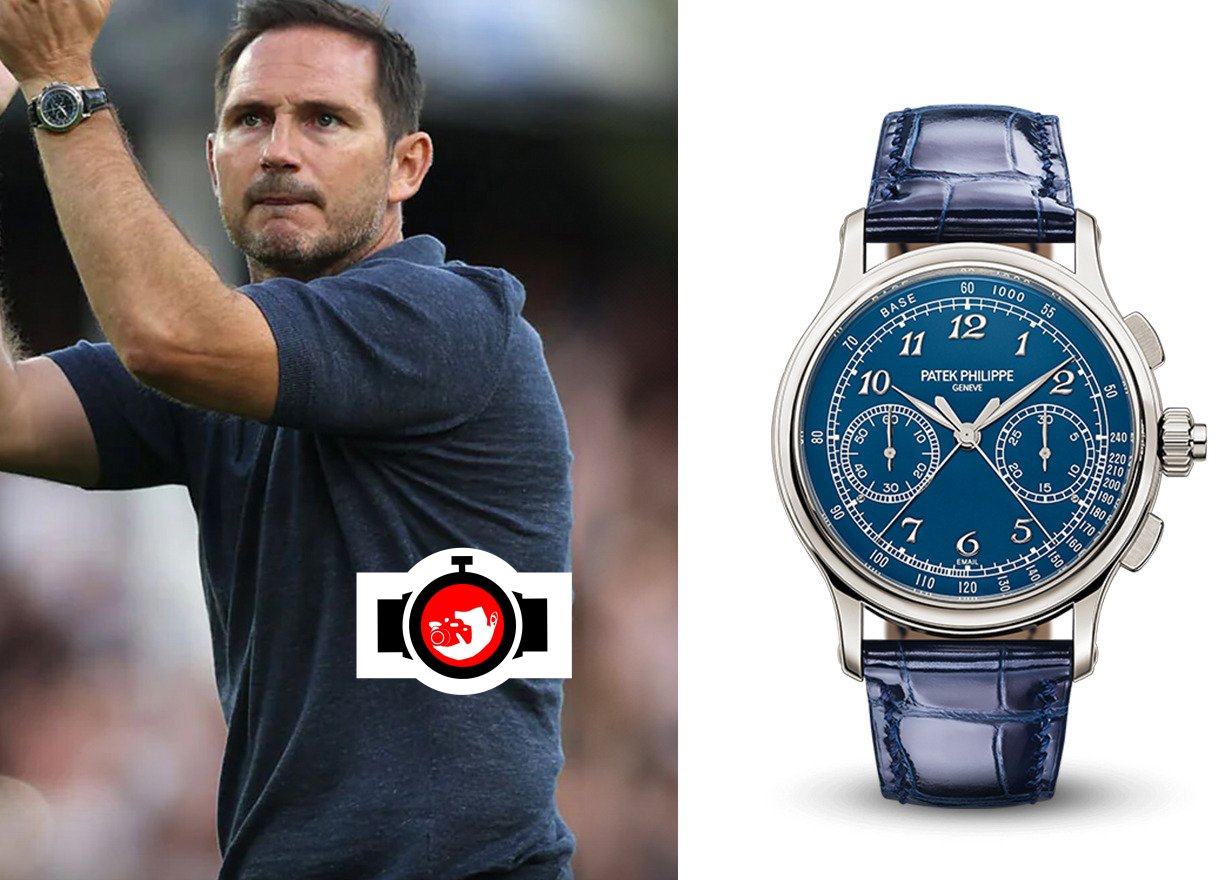 football manager Frank Lampard spotted wearing a Patek Philippe 5370P-011