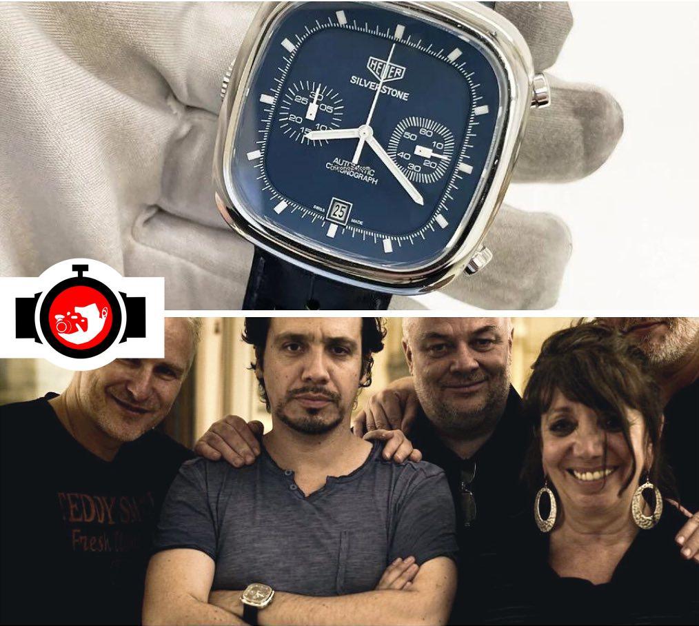 musician Alexandre Astier spotted wearing a Tag Heuer 
