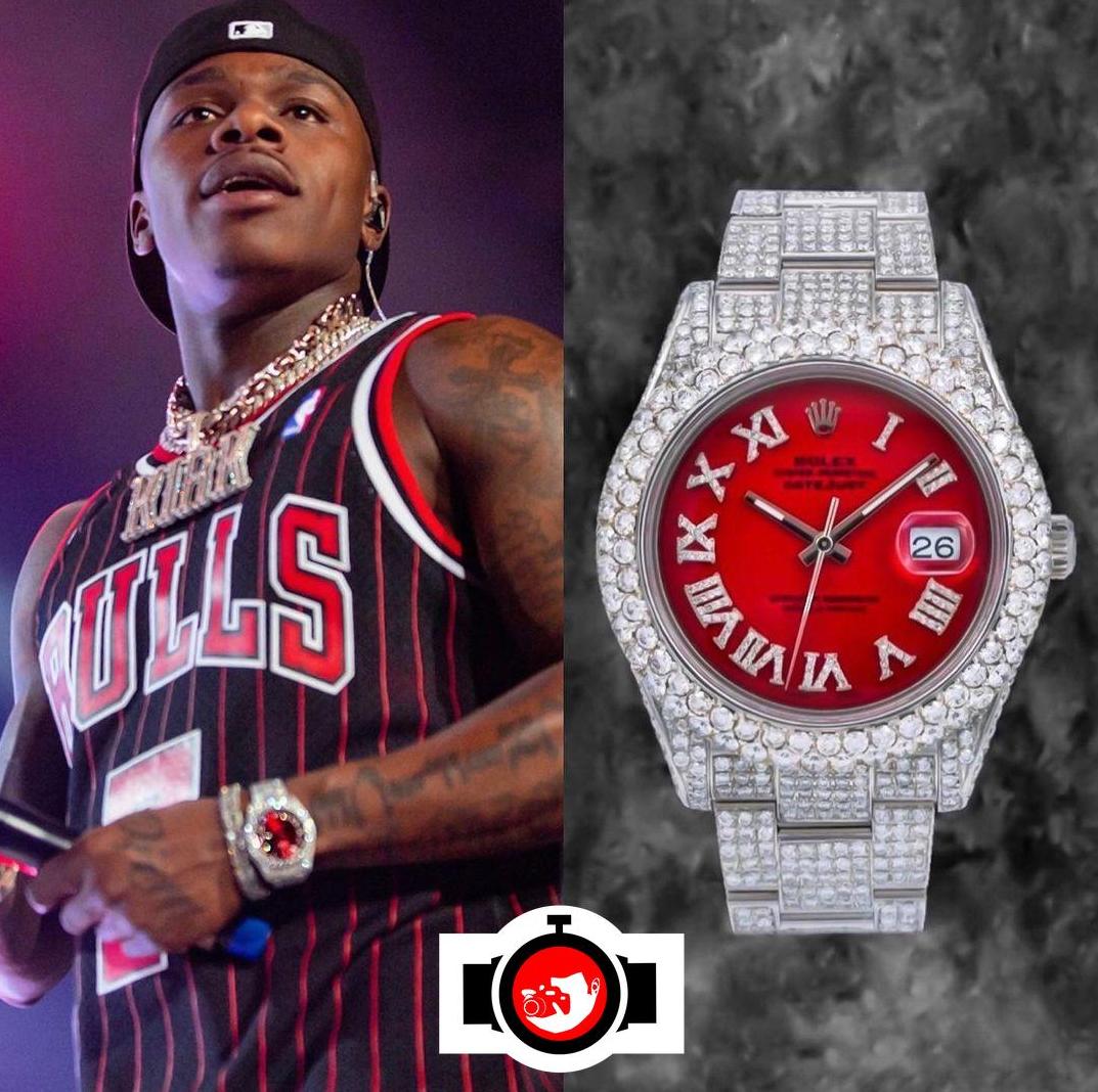rapper DaBaby spotted wearing a Rolex 116300