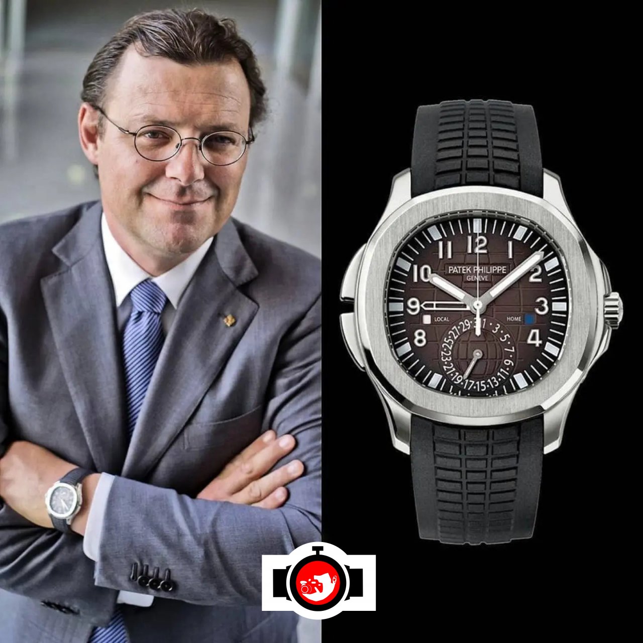 watchmaker Thierry Stern spotted wearing a Patek Philippe 5164A