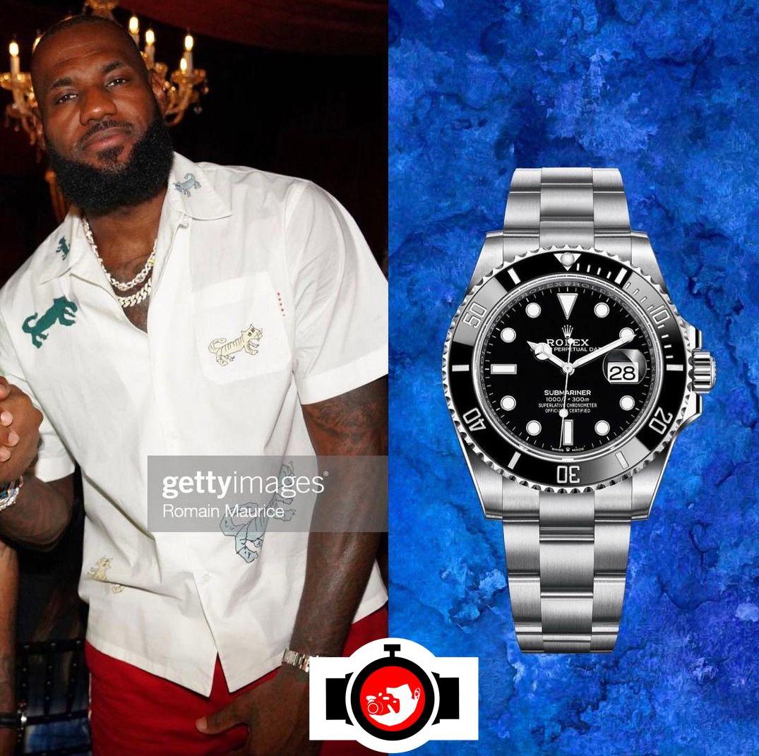basketball player LeBron James spotted wearing a Rolex 126610LN