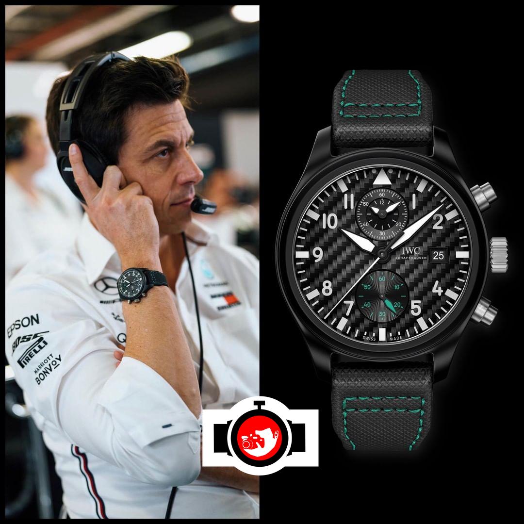 pilot Toto Wolff spotted wearing a IWC IW389005