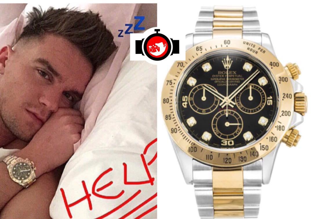 actor Gaz Beadle spotted wearing a Rolex 116523
