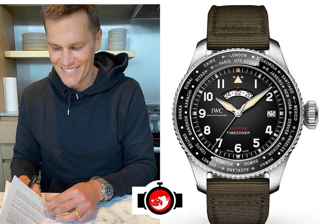 american football player Tom Brady spotted wearing a IWC IW395501
