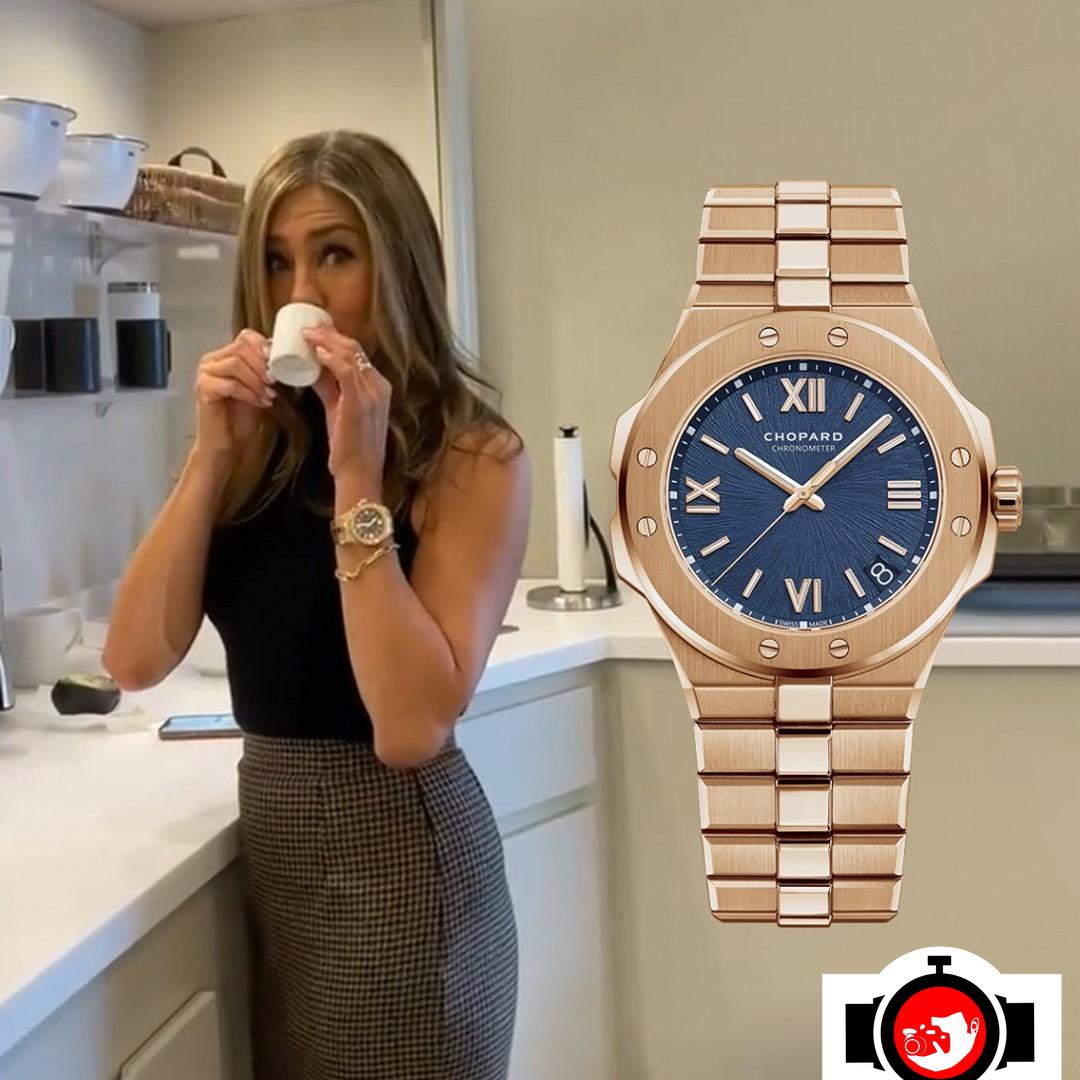 actor Jennifer Aniston spotted wearing a Chopard 295363-5001