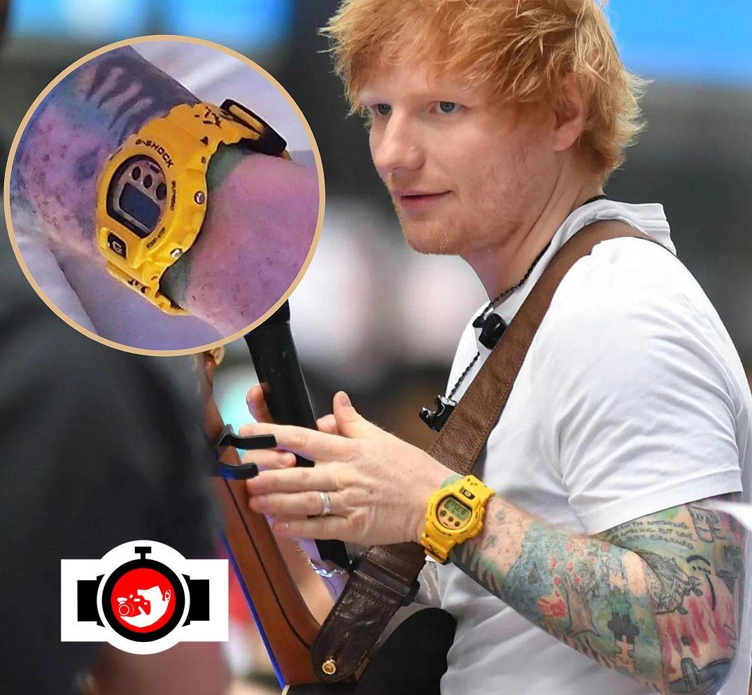 singer Ed Sheeran spotted wearing a Casio 