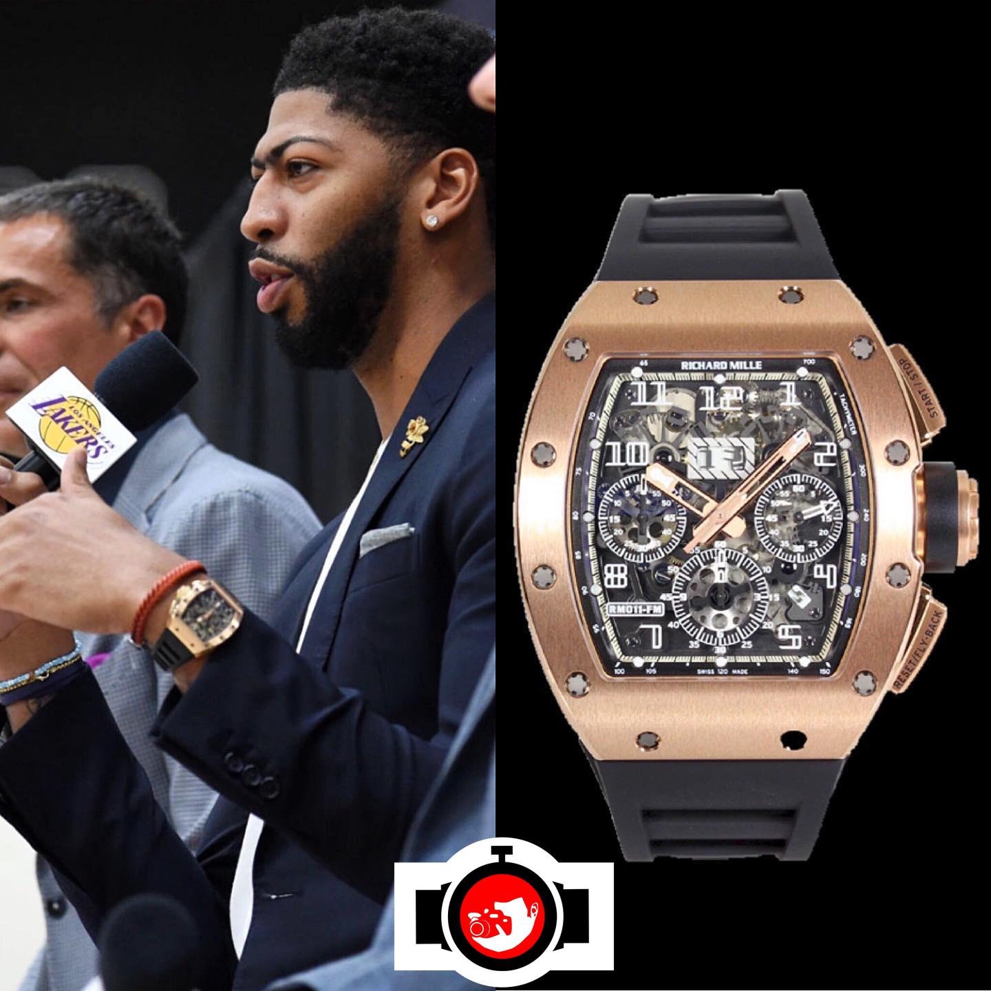 Anthony Davis's Impressive Watch Collection Features Rare Richard Mille RM011 Felipe Massa Boutique Edition in 18K Rose Gold