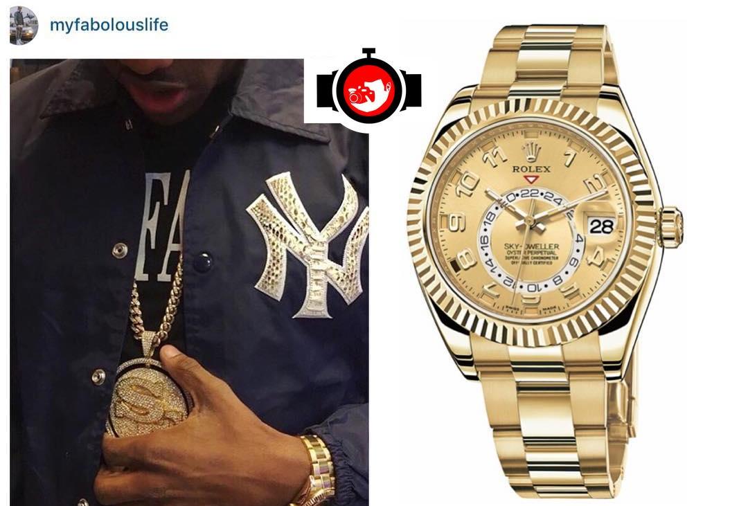 rapper Fabolous spotted wearing a Rolex 