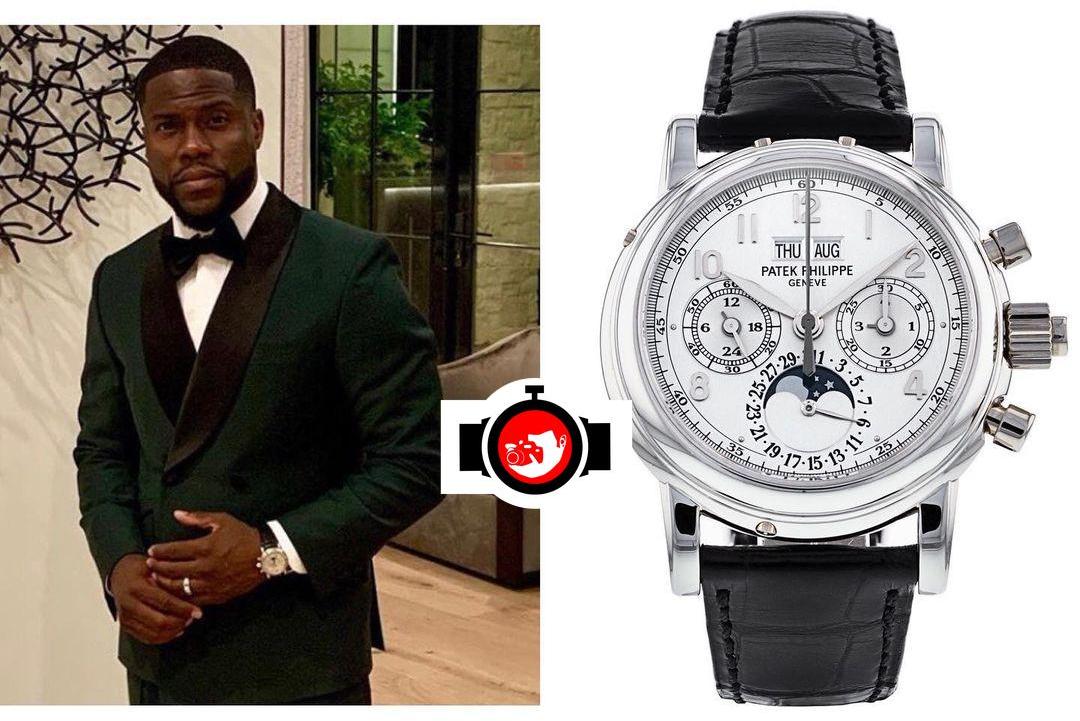 comedian Kevin Hart spotted wearing a Patek Philippe 5004P