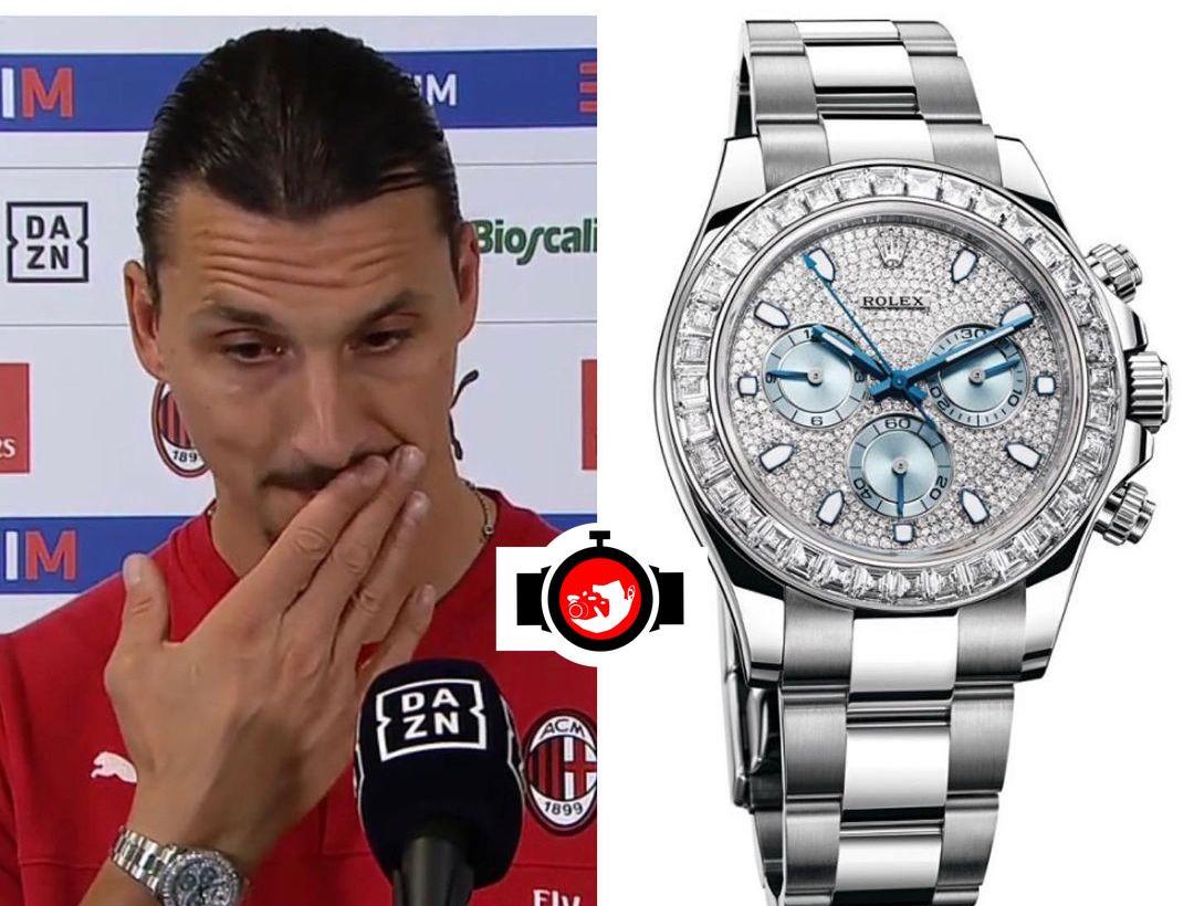 footballer Zlatan Ibrahimovic spotted wearing a Rolex 116576TBR