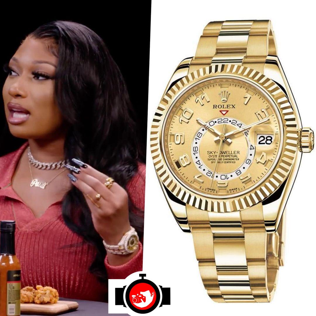 singer Megan The Stallion spotted wearing a Rolex 