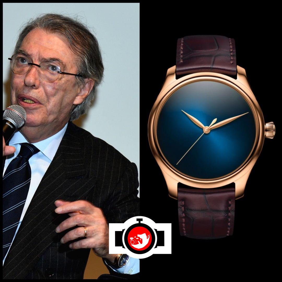 business man Massimo Moratti spotted wearing a H. Moser & Cie 1343-0107