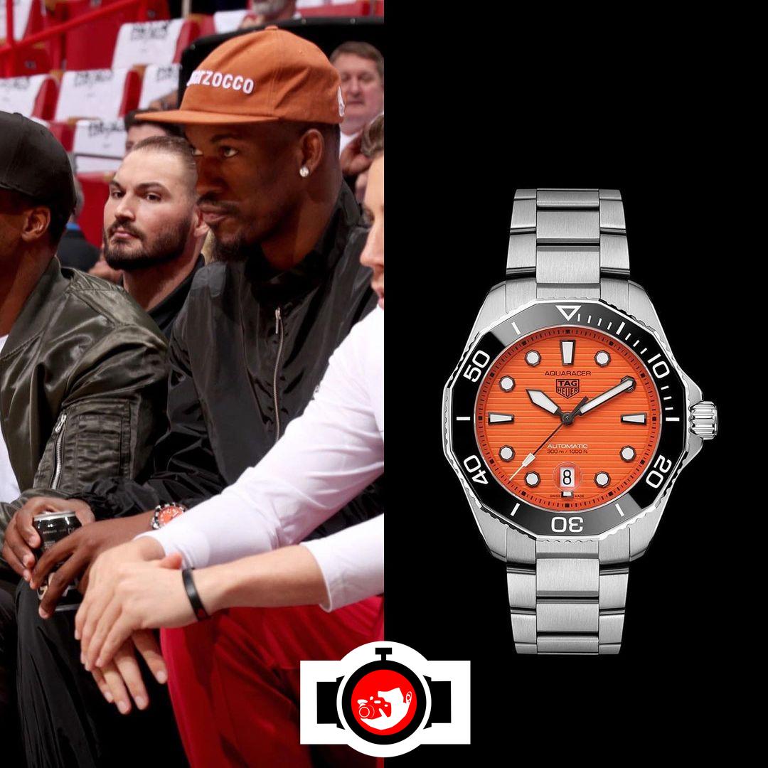 basketball player Jimmy Butler spotted wearing a Tag Heuer 