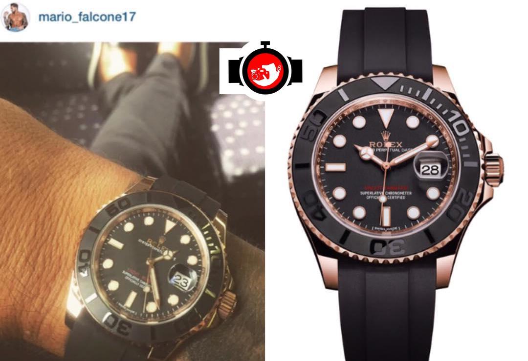 television presenter Mario Falcone spotted wearing a Rolex 116655