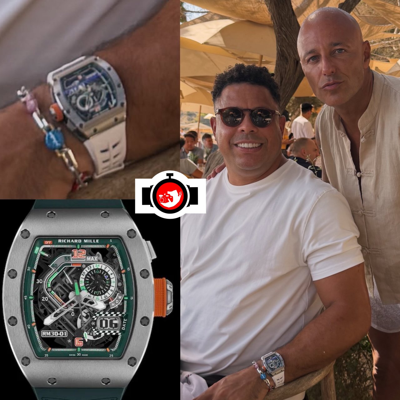 footballer Ronaldo spotted wearing a Richard Mille RM 30-01 FQ Ti