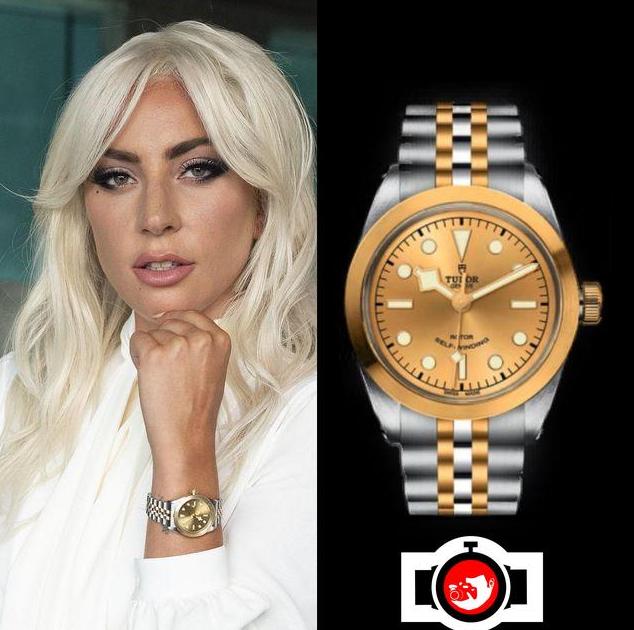 singer Lady Gaga spotted wearing a Tudor 