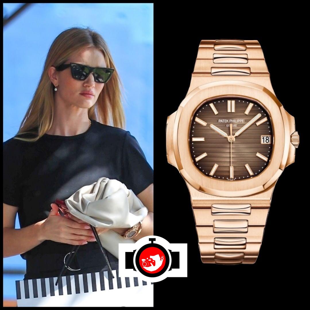 model Rosie Huntington-Whiteley spotted wearing a Patek Philippe 5711/1R