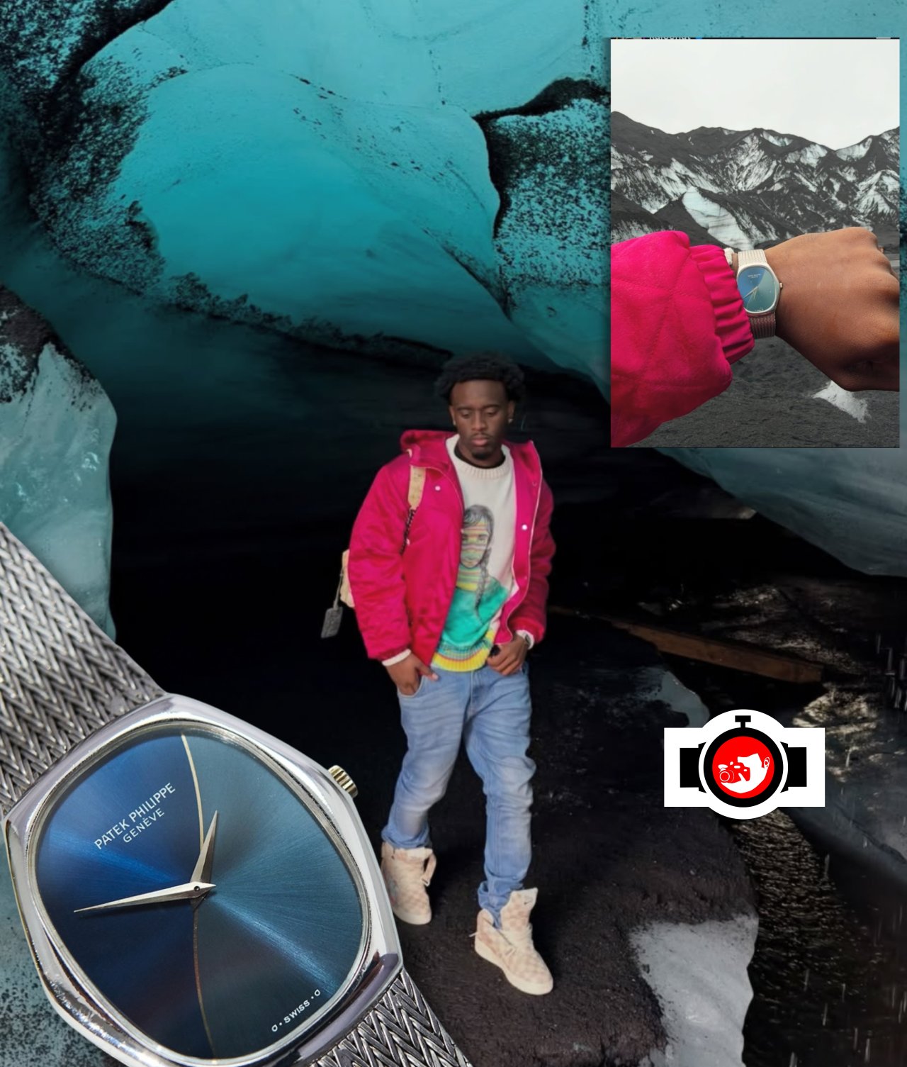 youtuber Kai Cenat spotted wearing a Patek Philippe 3858