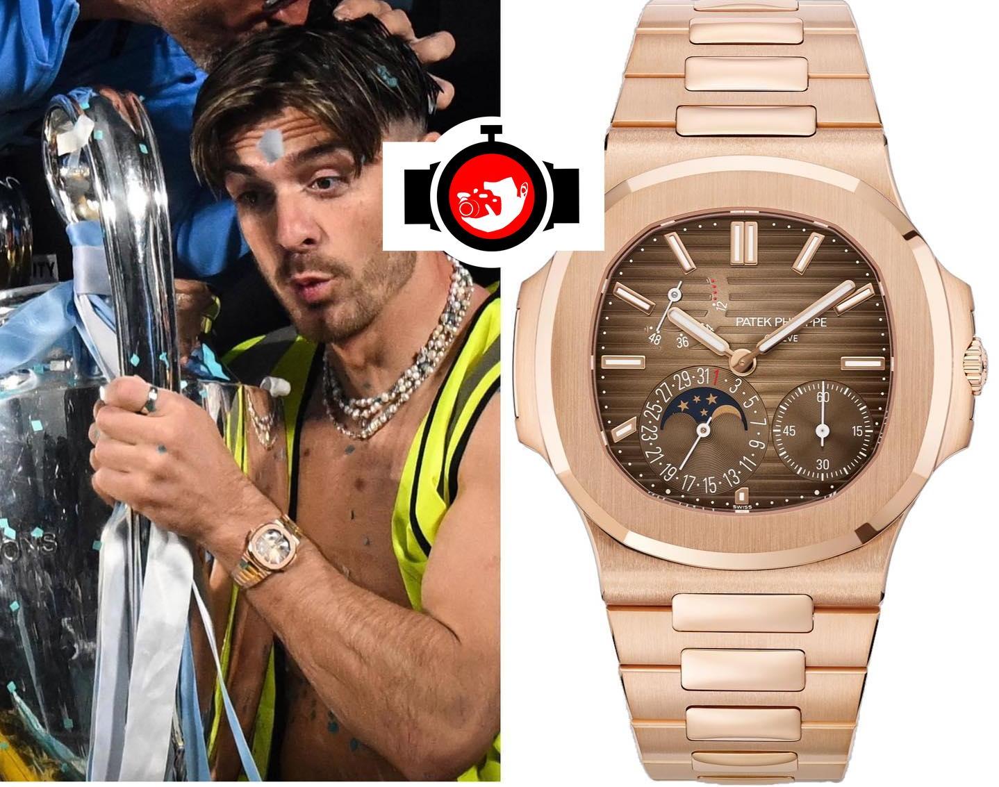 footballer Jack Grealish spotted wearing a Patek Philippe 5712/1R