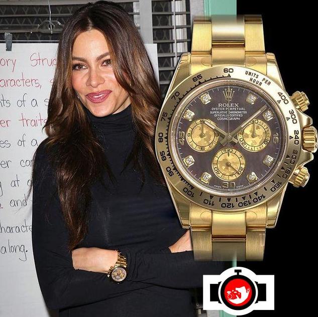 actor Sofia Vergara spotted wearing a Rolex 116508