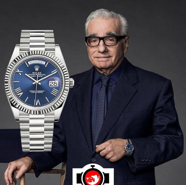 film director Martin Scorsese spotted wearing a Rolex 228239