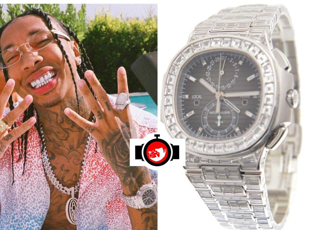 rapper Tyga spotted wearing a Patek Philippe 5990/1400G