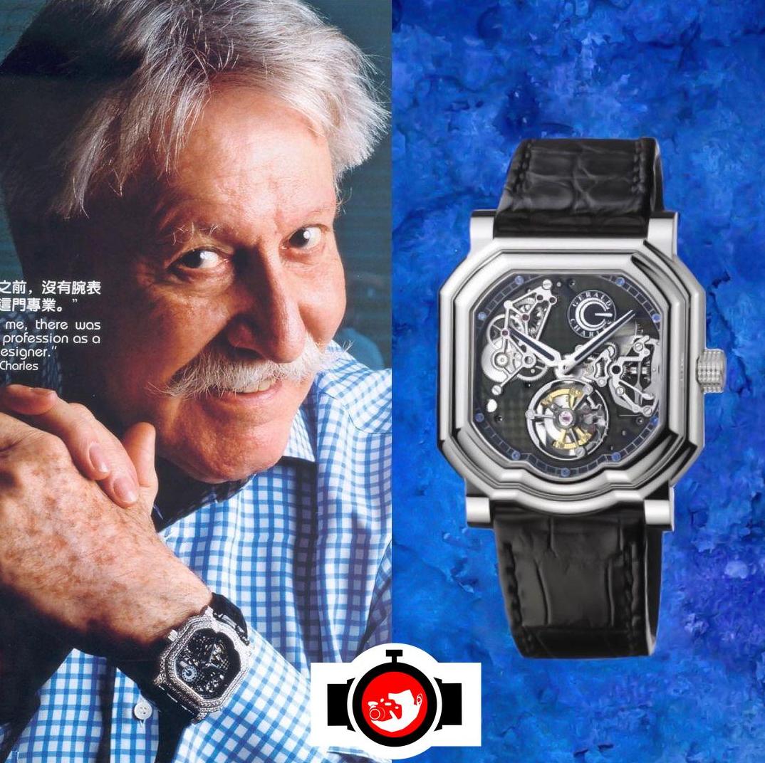 watchmaker Gerald Genta spotted wearing a Gerald Charles 