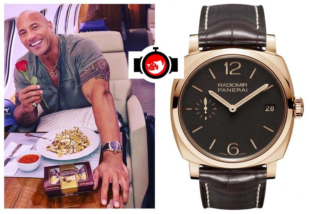 actor Dwayne The Rock Johnson spotted wearing a Panerai PAM00515️