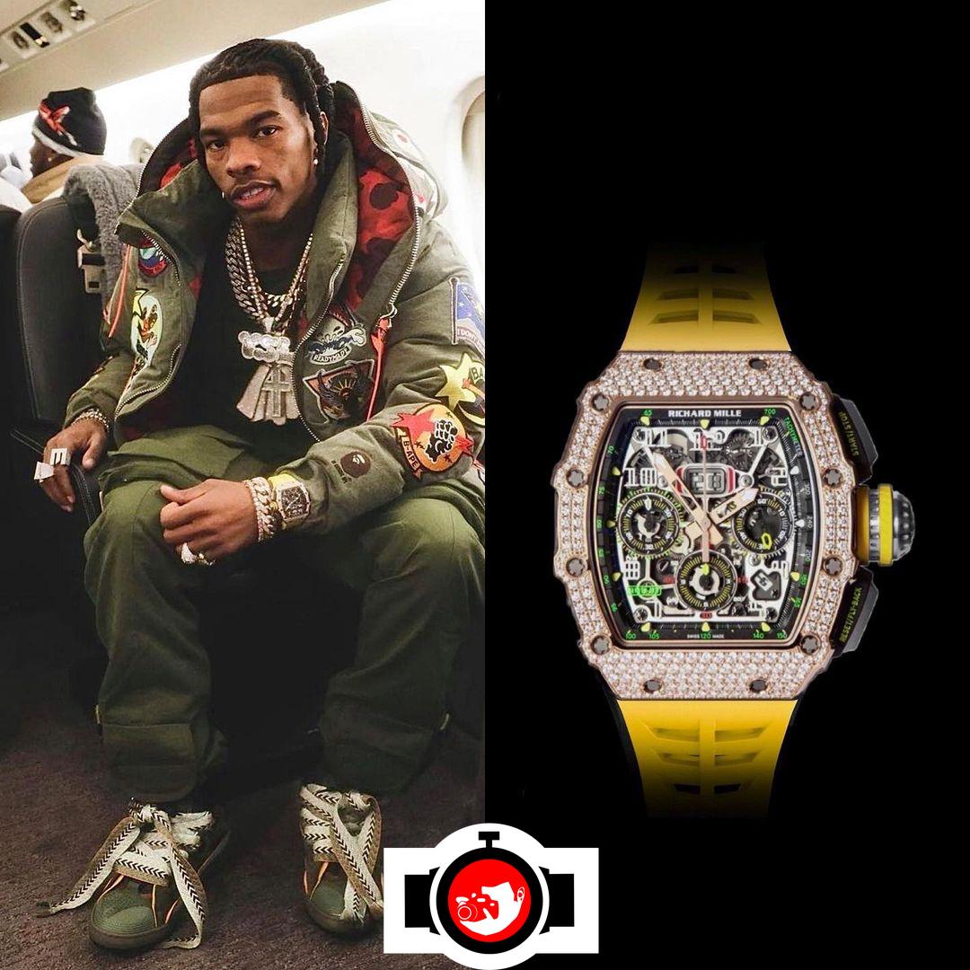 rapper Lil Baby spotted wearing a Richard Mille RM11-03