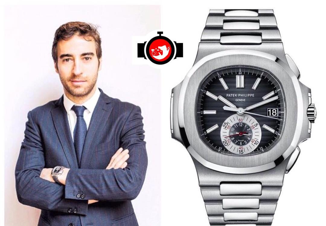 footballer Mathieu Flamini spotted wearing a Patek Philippe 5980/1A-014