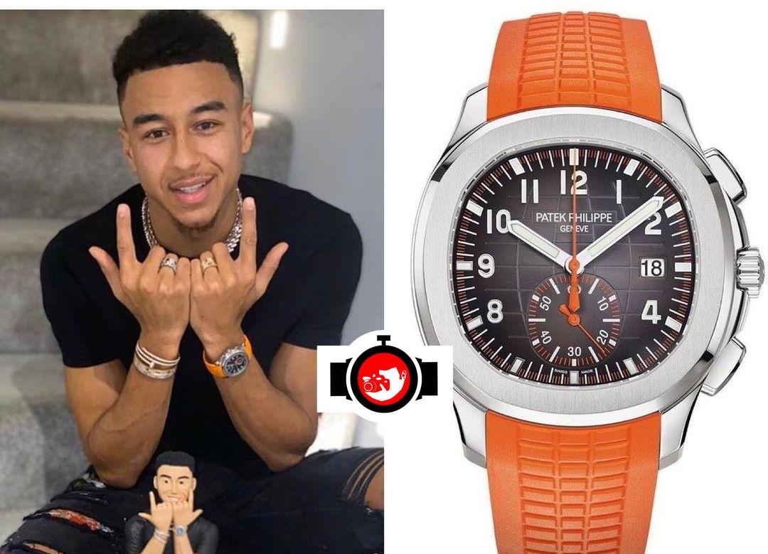 footballer Jesse Lingard spotted wearing a Patek Philippe 5968A