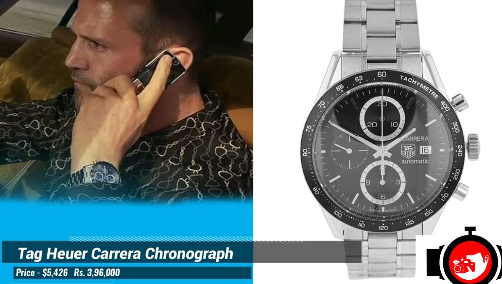 actor Jason Statham spotted wearing a Tag Heuer 