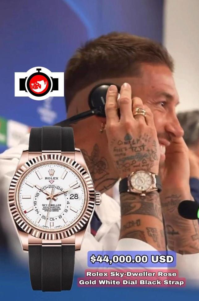 footballer Sergio Ramos spotted wearing a Rolex 