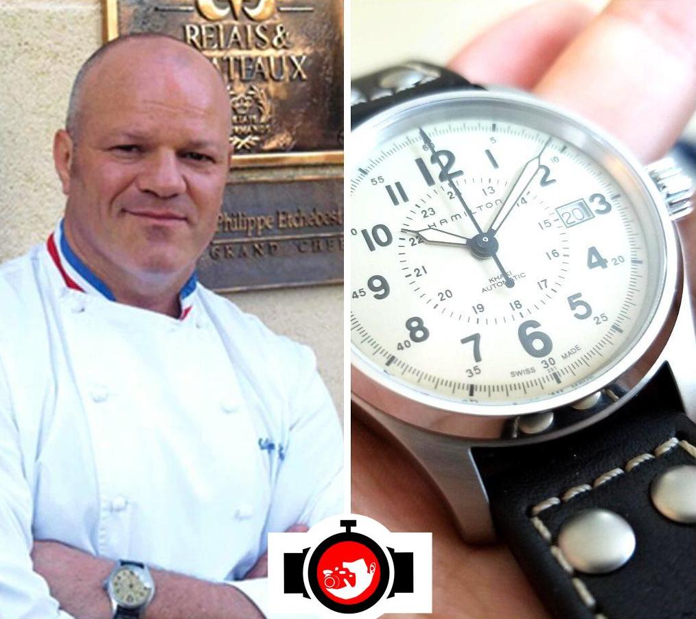 chef Philippe Etchebest spotted wearing a Hamilton H70595523