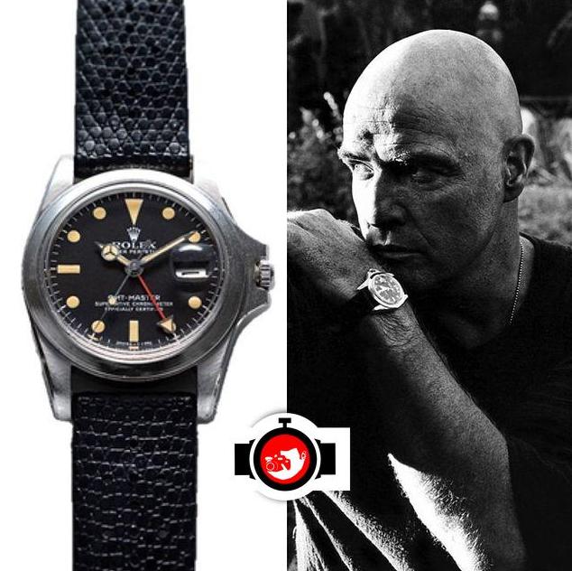 actor Marlon Brando spotted wearing a Rolex 1675