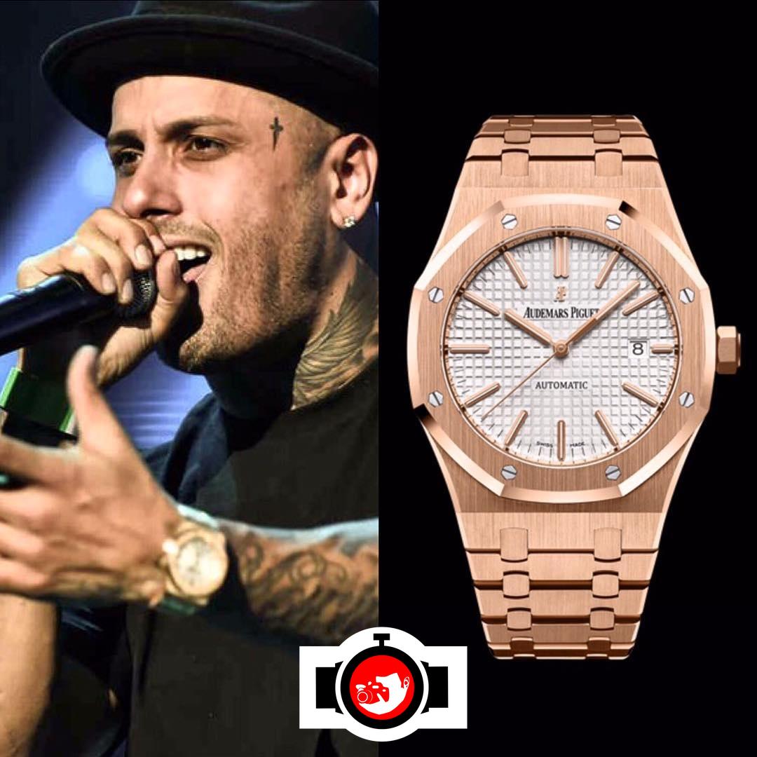 singer Nicky Jam spotted wearing a Audemars Piguet 15400OR